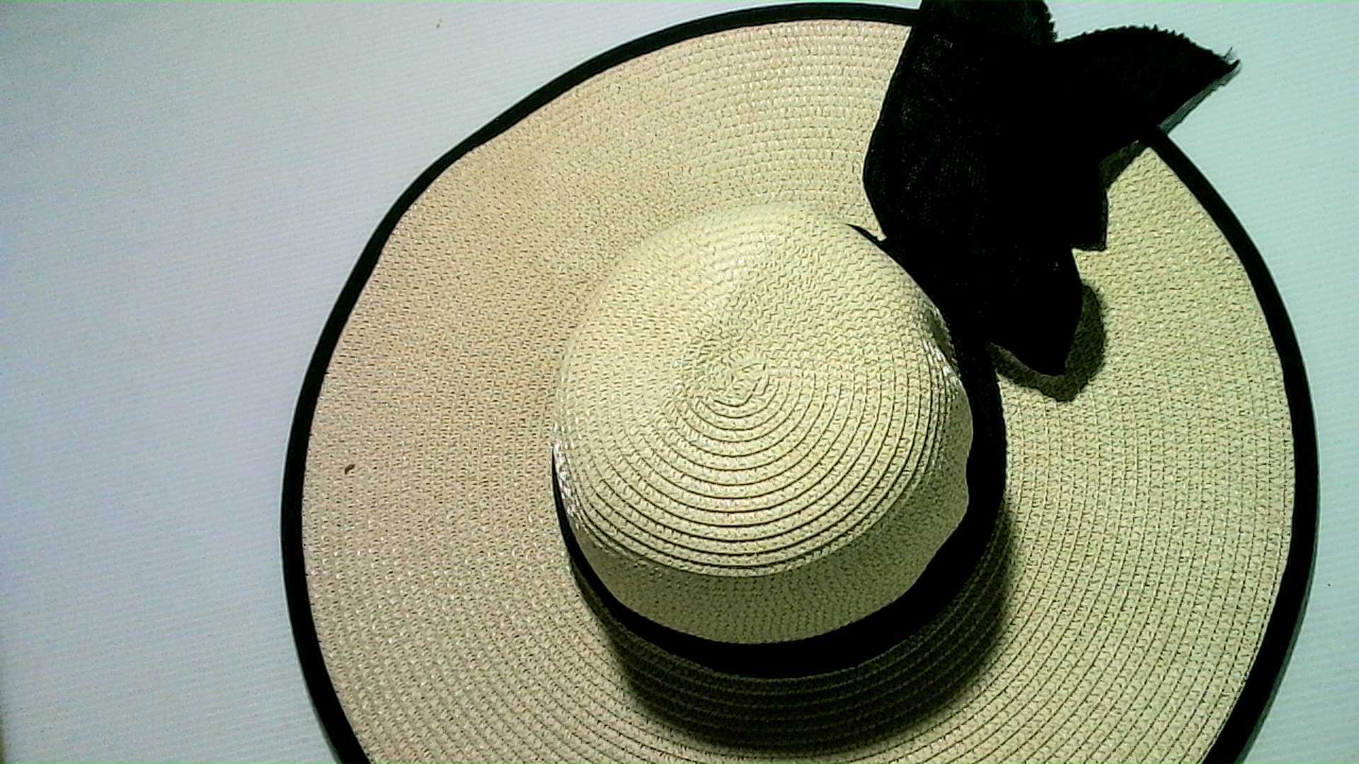 Summer women's hat made of bamboo strips