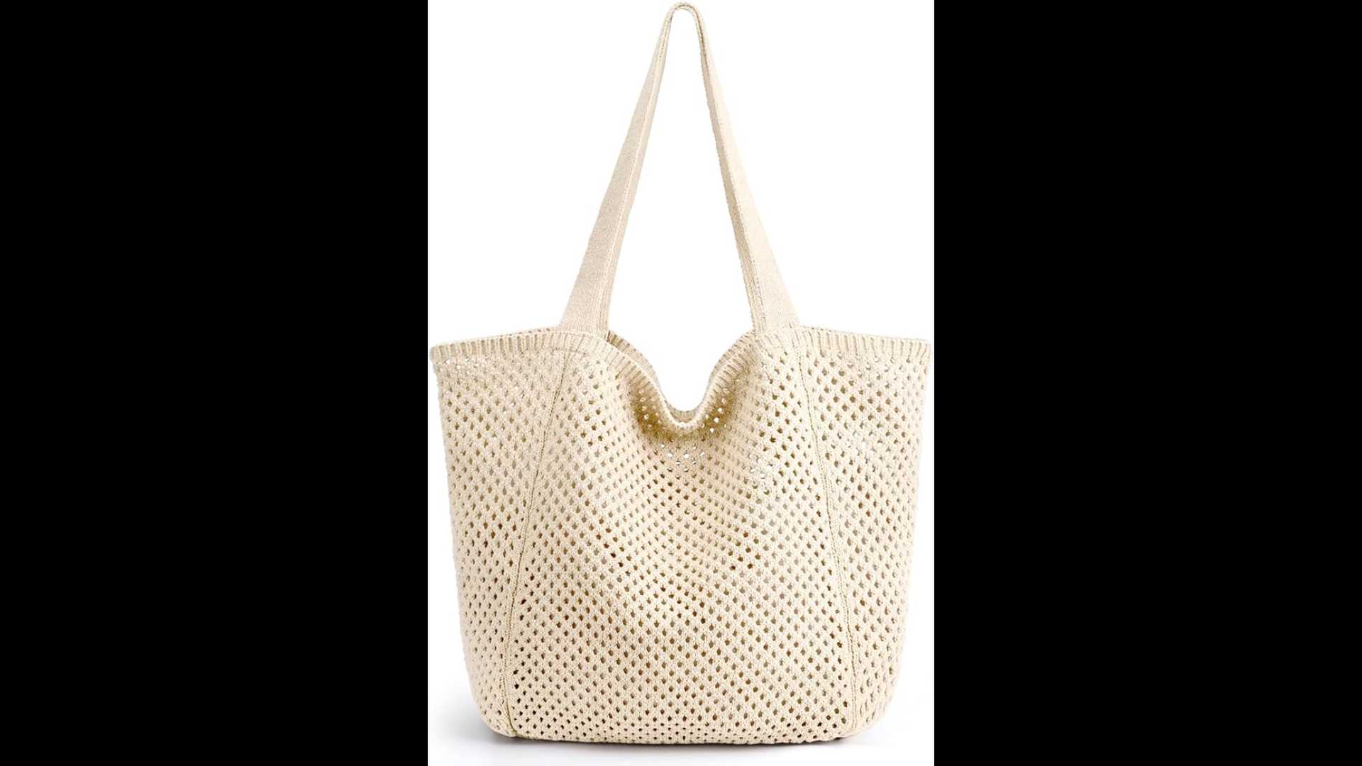Knitted beach bag