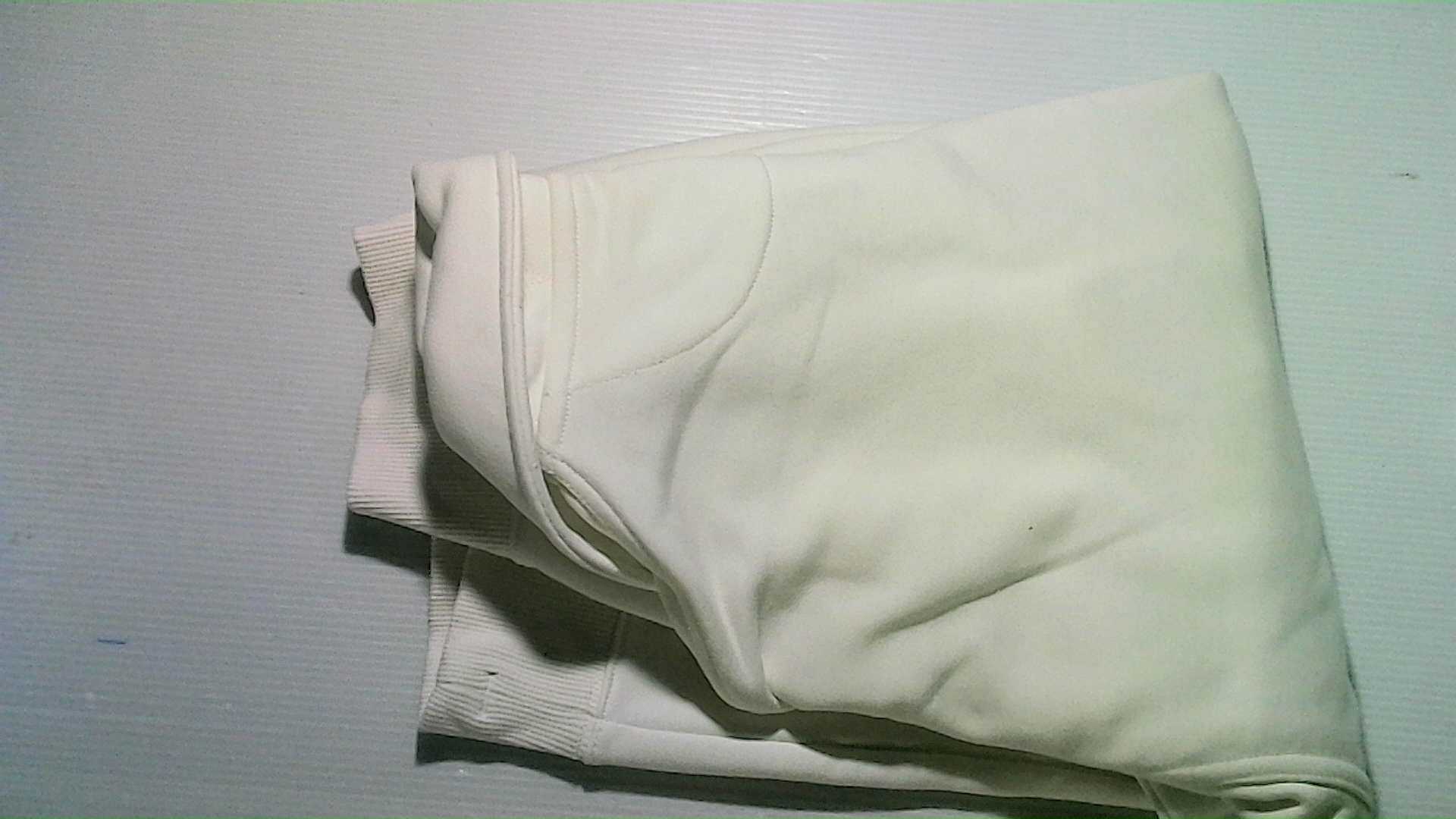 white polyester sweatshirt