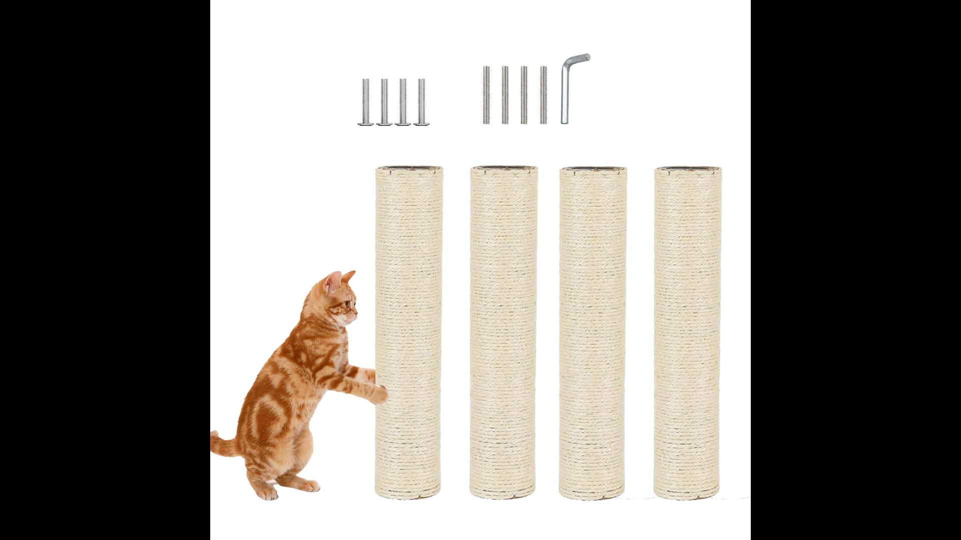 MUYG 4 Pcs Cat Scratching Post Replacement for Indoor 15.7 x 3.1 Inches