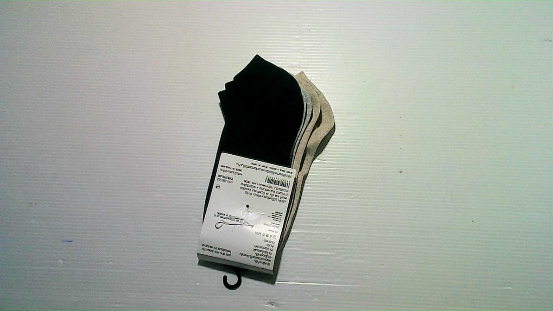 three pairs of socks