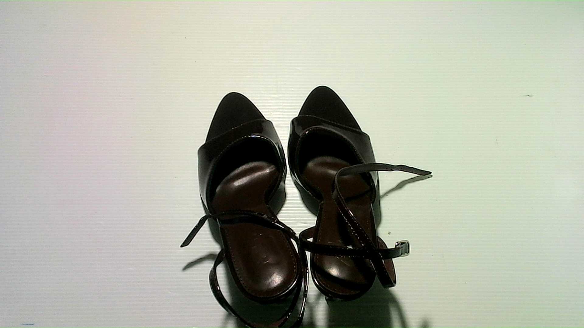 burgundy women's high-heeled shoes