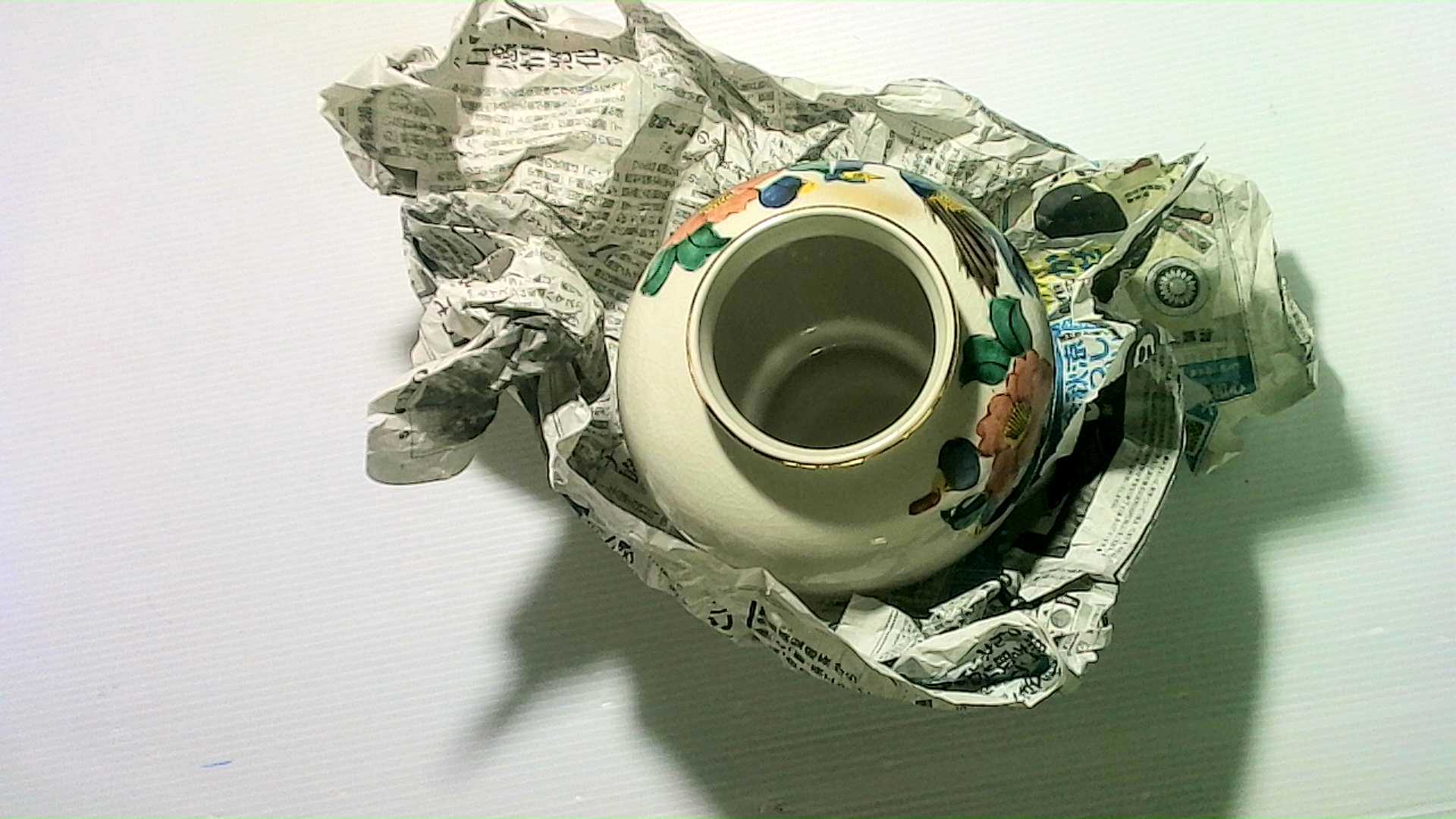 ceramic vase with print