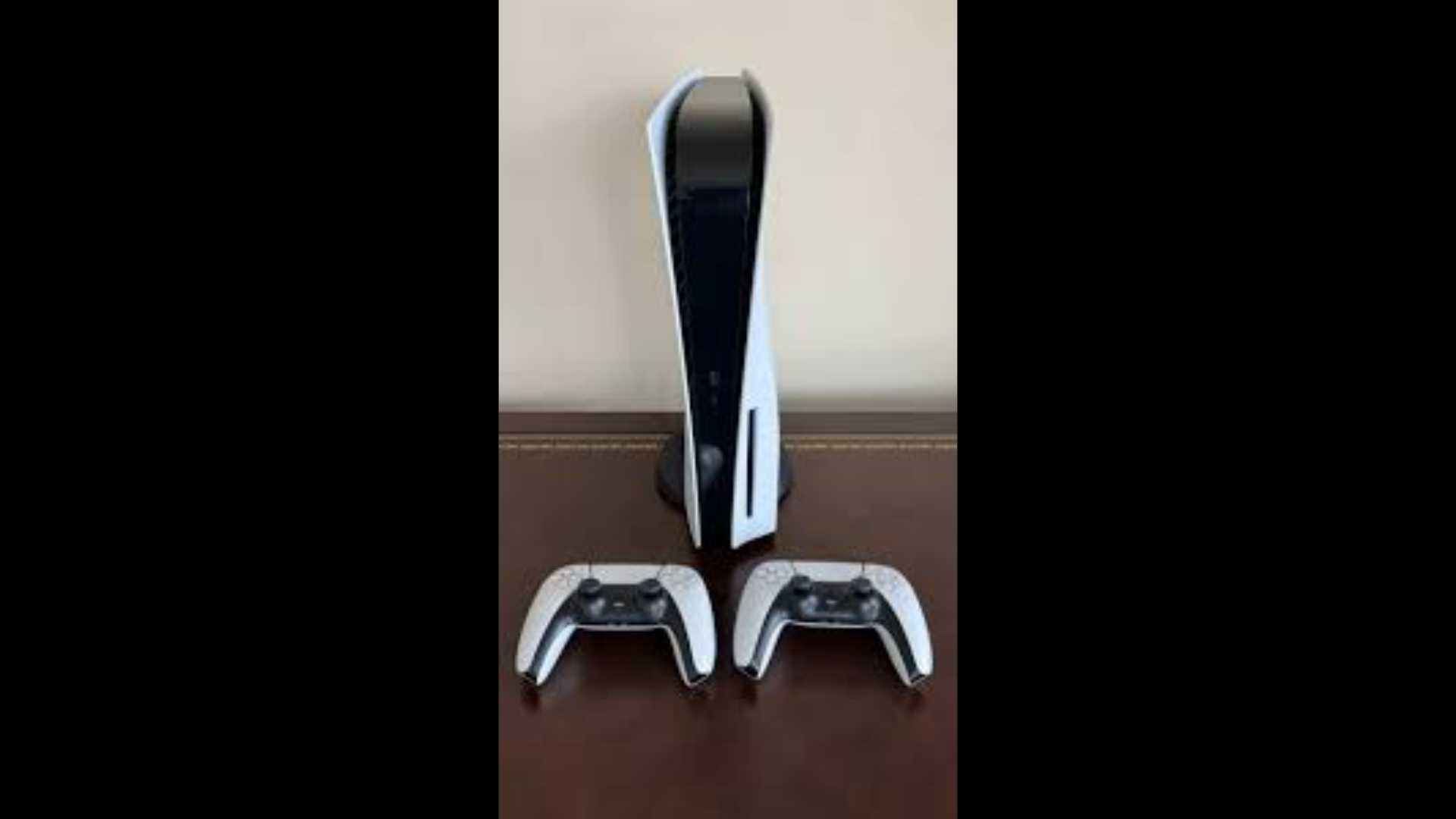 Sony PS5 Slim Game Console with DualSense Wireless Controller - White, 2 pcs