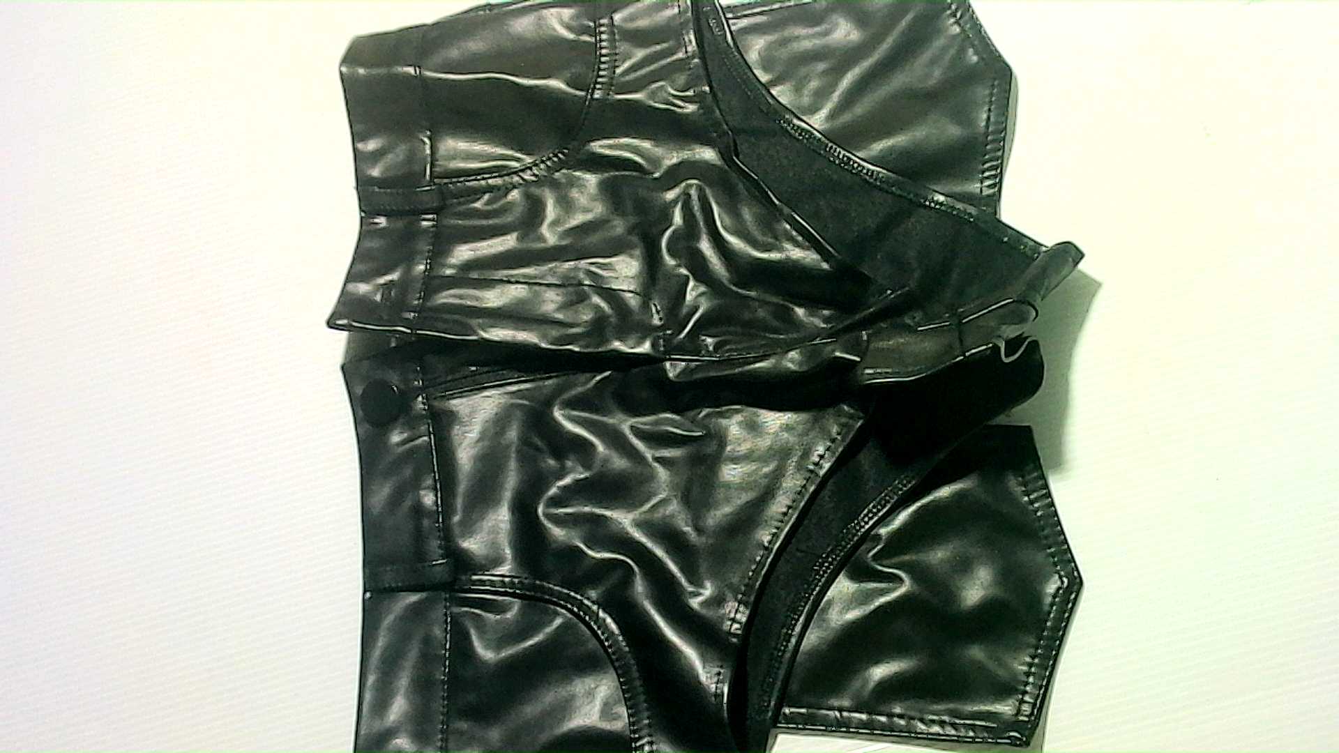 leather short pants