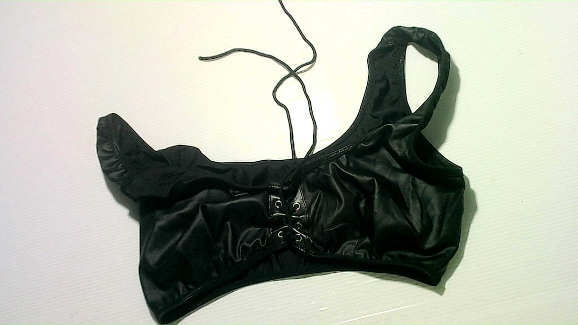 women's leather crop top