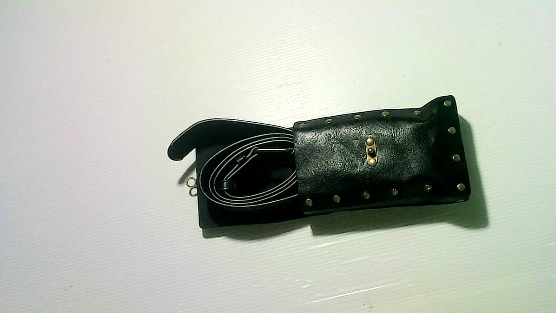 leather belt with a leather case