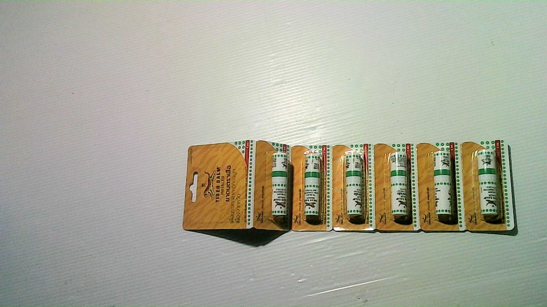 Tiger Balm inhalers, 6 pieces per pack.