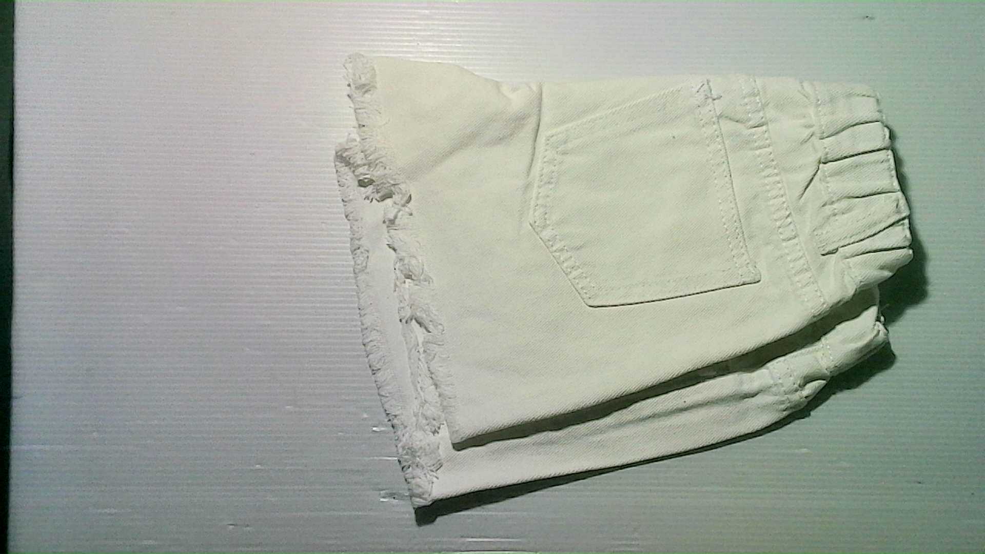 short white denim trousers