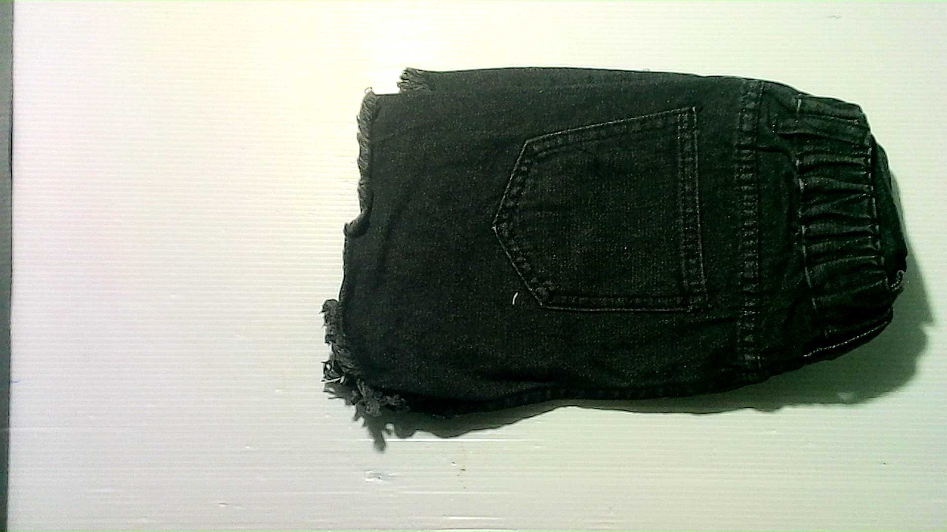 black denim shorts