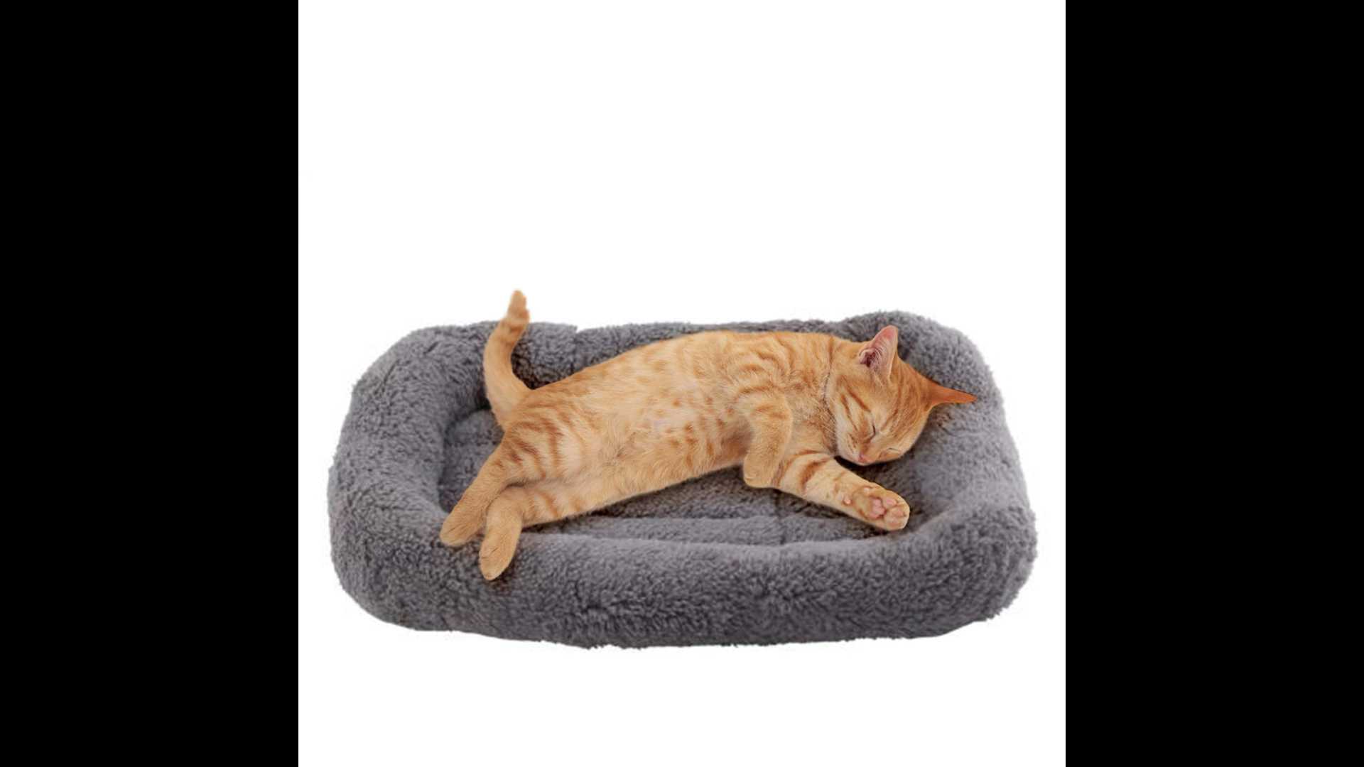 cat pillow made of fur and wool