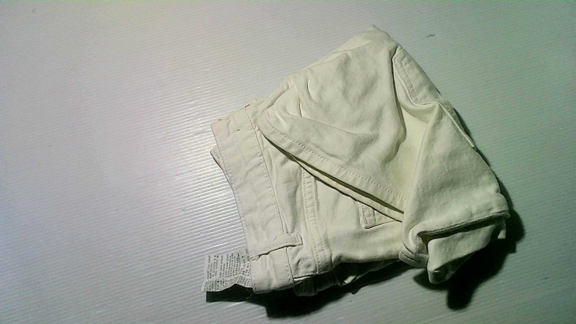 White denim shorts