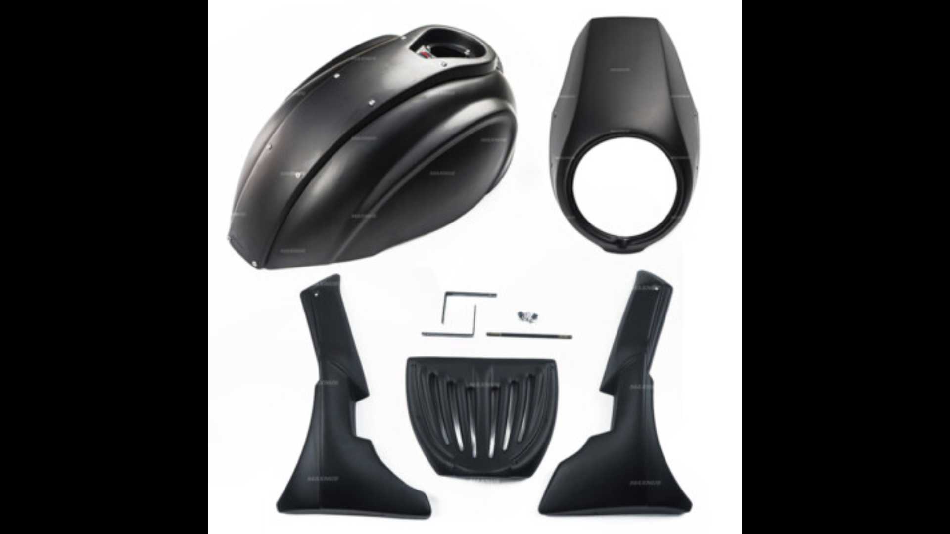 Headlight Cover, Fuel Cap, Lower Fairing Cover, Black, For Honda Rebel CMX 1100 20-2024