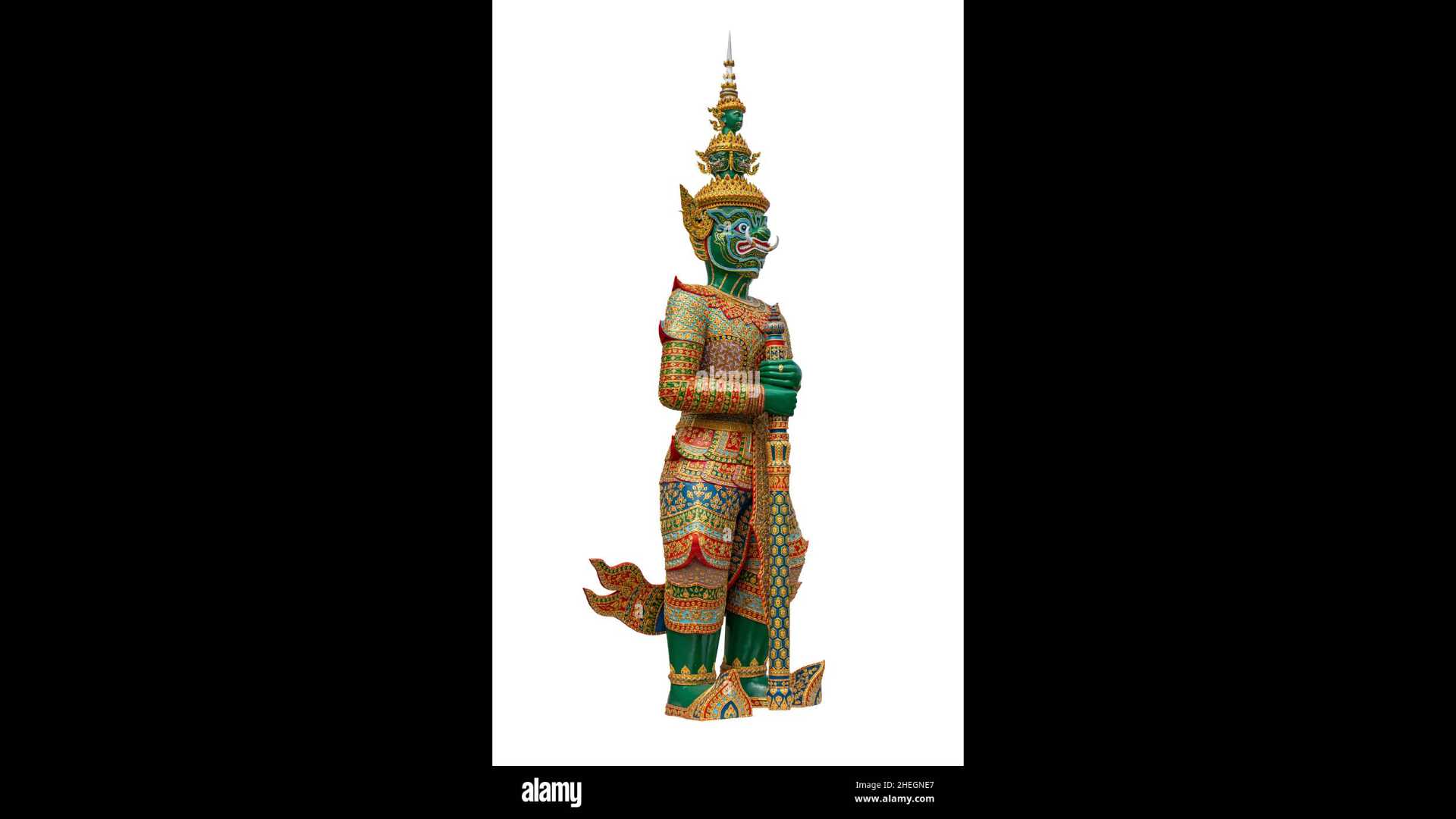 metal sculpture of a Thai warrior